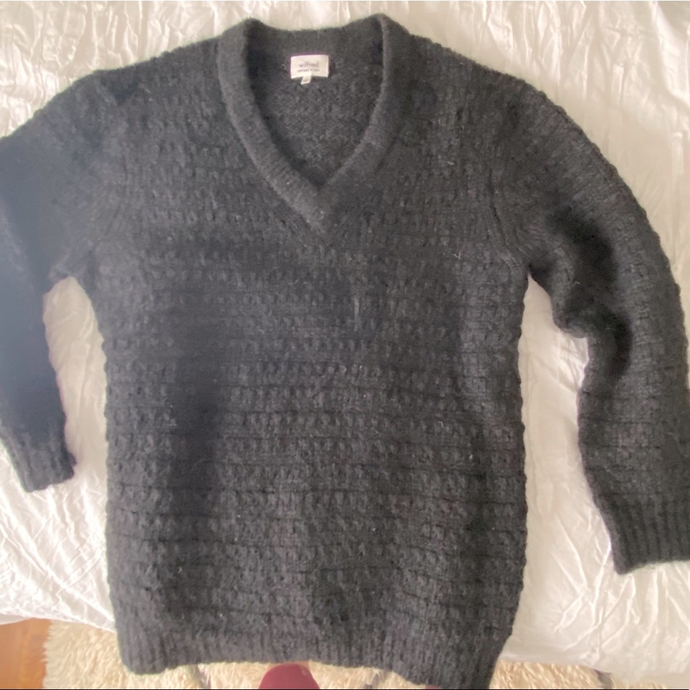 Long black cozy sweater